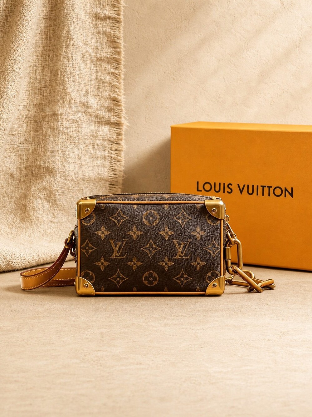 Louis Vuitton Monogram Canvas Chain Crossbody from Mini Soft Trunk Line - Picture 2 of 6